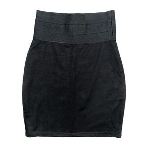 Max Studio Womens Black Bandage Waistband‎ Bodycon High Rise Skirt Size XS